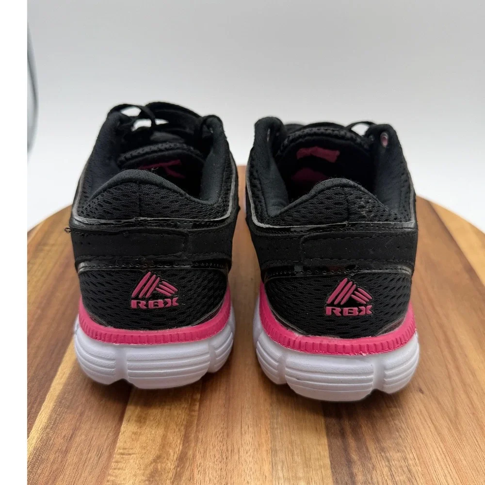 RBX Live Life Active Women's 7 1/2 Running Shoes Black‎ Pink Sneakers 1027